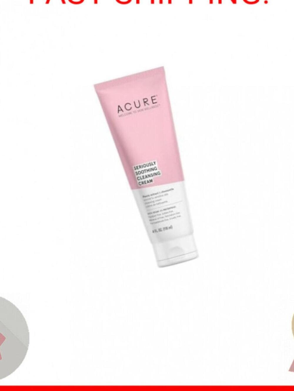 NEW ACURE Seriously Soothing Cleansing Cream 100% Vegan For Dry to Sensitive Ski